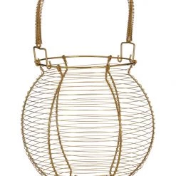 Funky Chunky Furniture Accessories Gold Metal Basket