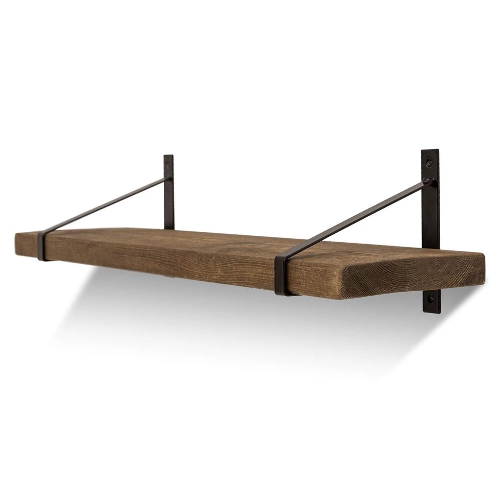 Funky Chunky Furniture Armstrong Solid Wood Shelf & Brackets - 9x1.5 Rustic Shelf (22.5cmx4cm) 3 Funky Chunky Furniture Armstrong Solid Wood Shelf & Brackets - 9x1.5 Rustic Shelf (22.5cmx4cm)