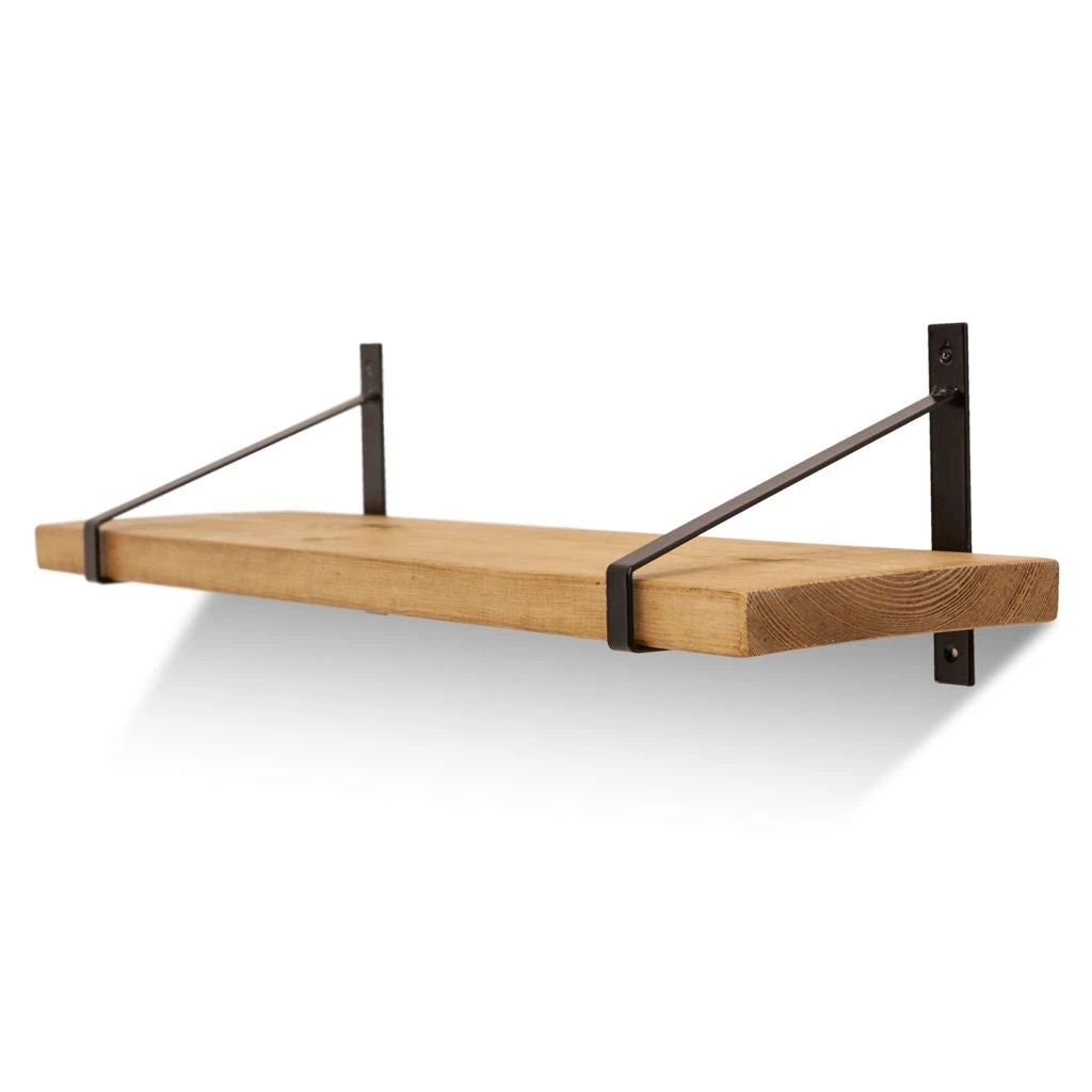Funky Chunky Furniture All Wooden Shelving Armstrong Solid Wood Shelf & Brackets - 9x1.5 Smooth Shelf (22cmx3.5cm) 3 Funky Chunky Furniture All Wooden Shelving Armstrong Solid Wood Shelf & Brackets - 9x1.5 Smooth Shelf (22cmx3.5cm)