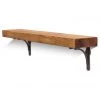 Funky Chunky Furniture Birtley Iron Solid Wood Shelf & Brackets - 6x2 Smooth Shelf (14.5cmx4.5cm) All Wooden Shelving 1 Funky Chunky Furniture Birtley Iron Solid Wood Shelf & Brackets - 6x2 Smooth Shelf (14.5cmx4.5cm) All Wooden Shelving