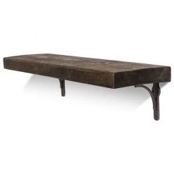 Funky Chunky Furniture Birtley Iron Solid Wood Shelf & Brackets - 9x2 Rustic Shelf (22.5cmx5cm)