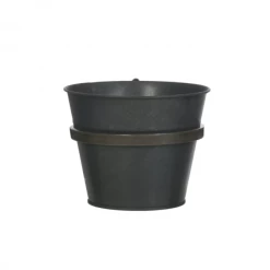 Funky Chunky Furniture Black Metal Wall Pot And Holder Outdoor