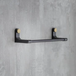 Funky Chunky Furniture Accessories Black Metal And Brass Towel Rail - Large