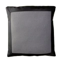 Funky Chunky Furniture Black Vegan Leather And Fabric Cushion
