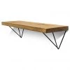 Funky Chunky Furniture All Wooden Shelving Bowes Solid Wood Shelf & Black Metal Brackets - 9x1.5 Smooth Shelf (22cmx3.5cm)