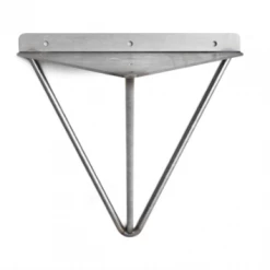 Funky Chunky Furniture Bowes Solid Wood Shelf & Raw Steel Brackets - 9x1.5 Smooth Shelf (22cmx3.5cm)