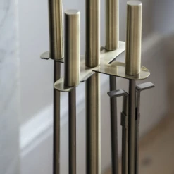 Funky Chunky Furniture Brass Fireside Tool Set And Stand Accessories