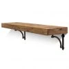 Funky Chunky Furniture Causey Solid Wood Shelf & Brackets - 8x2 Oak Shelf (19x4cm) All Wooden Shelving