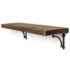 Funky Chunky Furniture Causey Solid Wood Shelf & Brackets - 9x1.5 Rustic Shelf (22.5cmx4cm)