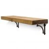 Funky Chunky Furniture Causey Solid Wood Shelf & Brackets - 9x2 Smooth Shelf (22cmx4.5cm) All Wooden Shelving