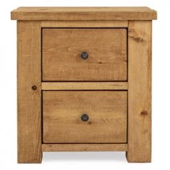 Funky Chunky Furniture Coleridge 2 Drawer Bedside Table Bedroom