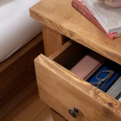 Funky Chunky Furniture Coleridge 2 Drawer Bedside Table Bedroom