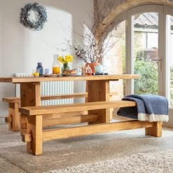 Funky Chunky Furniture Derwent Dining Table And Benches Dining Table Sets