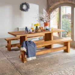 Funky Chunky Furniture Derwent Dining Table And Benches Dining Table Sets
