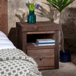 Funky Chunky Furniture Derwent 1 Drawer Bedside Table Bedroom