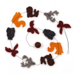 Funky Chunky Furniture Accessories Felted Wool Woodland Animal Garland