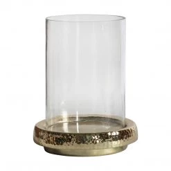 Funky Chunky Furniture Gold Hurricane Candle Holder