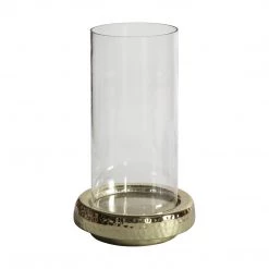 Funky Chunky Furniture Gold Hurricane Candle Holder