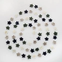 Funky Chunky Furniture Green Felt Star Garland