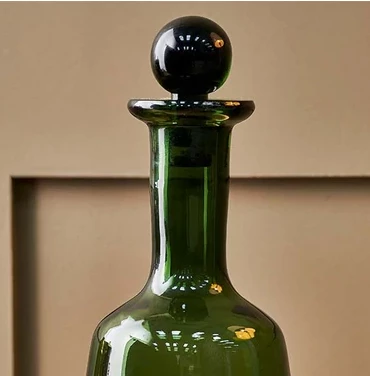 Funky Chunky Furniture Green Glass Decanter 5 Funky Chunky Furniture Green Glass Decanter