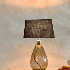 Funky Chunky Furniture Accessories Green Glass Table Lamp