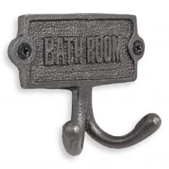 Funky Chunky Furniture Bathroom Door Sign With Hooks Door Stops, Signs & Mats