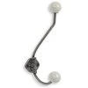 Funky Chunky Furniture Metal And Ceramic Coat Hook - Crackle Glazed
