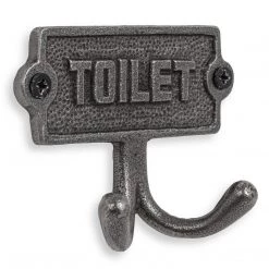Funky Chunky Furniture Door Stops, Signs & Mats Toilet Door Sign With Hooks