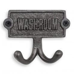 Funky Chunky Furniture Washroom Door Sign With Hooks