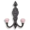 Funky Chunky Furniture Vintage Iron Coat Hooks - Pink Hook Ends Coats Hooks & Hall Storage 1 Funky Chunky Furniture Vintage Iron Coat Hooks - Pink Hook Ends Coats Hooks & Hall Storage