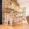 Funky Chunky Furniture Langley Oak Breakfast Bar And Stools