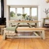 Funky Chunky Furniture Langley Oak Dining Table And Benches 1 Funky Chunky Furniture Langley Oak Dining Table And Benches