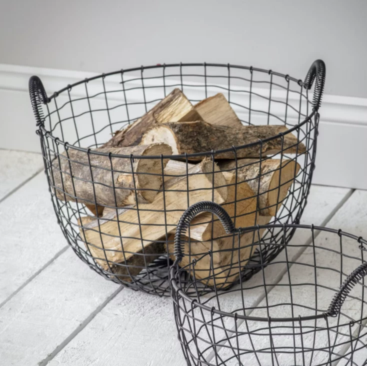 Funky Chunky Furniture Accessories Large Wire Log Basket 3 Funky Chunky Furniture Accessories Large Wire Log Basket