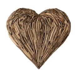 Funky Chunky Furniture Accessories Large Driftwood Heart Wall Art - 75cm