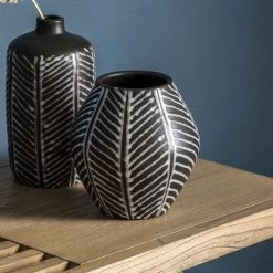 Funky Chunky Furniture Monochrome Oval Vase