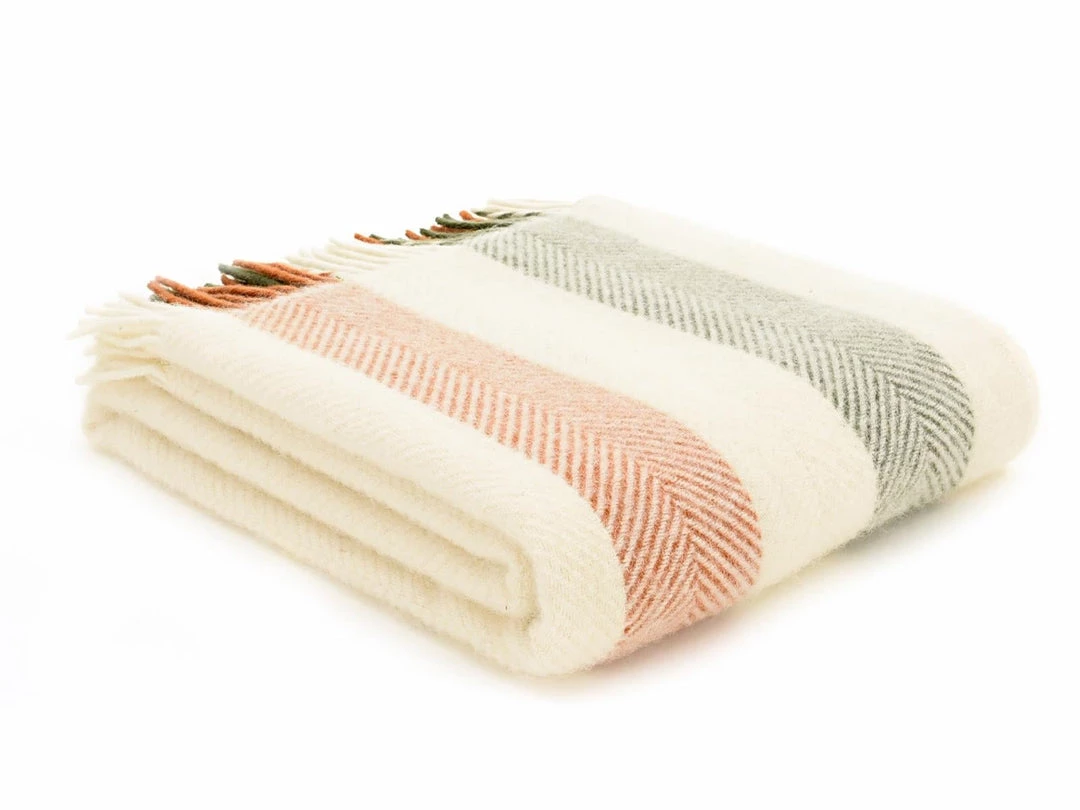 Funky Chunky Furniture Neutral Striped Wool Throw 5 Funky Chunky Furniture Neutral Striped Wool Throw