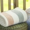 Funky Chunky Furniture Neutral Striped Wool Throw