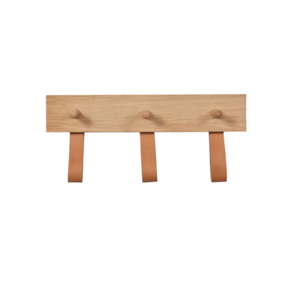 Funky Chunky Furniture Coats Hooks & Hall Storage Oak And Leather Coat Hooks - 3 4 Funky Chunky Furniture Coats Hooks & Hall Storage Oak And Leather Coat Hooks - 3