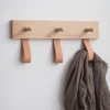 Funky Chunky Furniture Coats Hooks & Hall Storage Oak And Leather Coat Hooks - 3