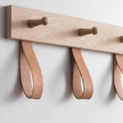 Funky Chunky Furniture Coats Hooks & Hall Storage Oak And Leather Coat Hooks - 3 8 Funky Chunky Furniture Coats Hooks & Hall Storage Oak And Leather Coat Hooks - 3