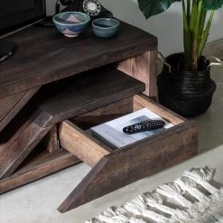 Funky Chunky Furniture Ouseburn TV Stand With Storage Living Room