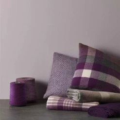 Funky Chunky Furniture Outdoor Purple And Natural Check Wool Throw 7 Funky Chunky Furniture Outdoor Purple And Natural Check Wool Throw