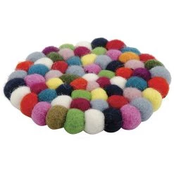 Funky Chunky Furniture Rainbow Felted Wool Coaster