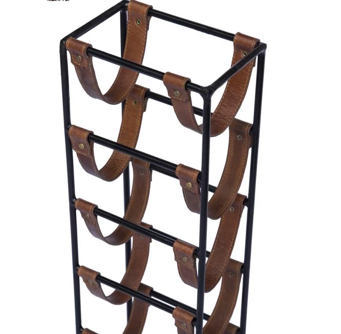 Funky Chunky Furniture Leather And Metal Wine Rack - 5 Bottles Wine Racks 4 Funky Chunky Furniture Leather And Metal Wine Rack - 5 Bottles Wine Racks