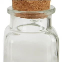 Funky Chunky Furniture Accessories Set Of Square Glass Jars With Cork Stoppers