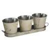 Funky Chunky Furniture Set Of Plant Pots & Tray Garden Accessories