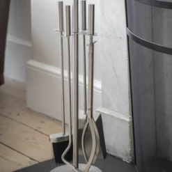 Funky Chunky Furniture Silver Fireside Tool Set And Stand Accessories