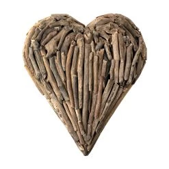 Funky Chunky Furniture Small Driftwood Heart Wall Art - 50cm