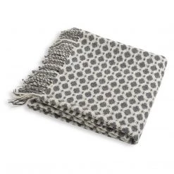 Funky Chunky Furniture Soft Grey Wool Throw Outdoor