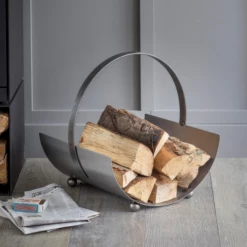 Funky Chunky Furniture Accessories Steel Curved Log Basket